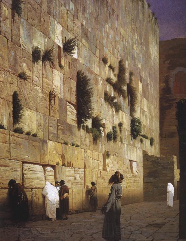 Jean - Leon Gerome Solomon Wall, Jerusalem Norge oil painting art